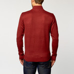 Long Sleeve Zip Sweater // Red (XL)