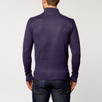 Long Sleeve Zip Sweater // Navy (L)