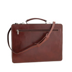 Multi-Pocket Briefcase // Brown