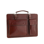 Multi-Pocket Briefcase // Brown