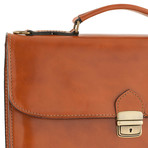 Snap Closure Briefcase // Honey