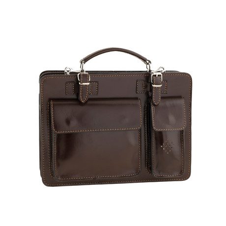 Multi-Pocket Briefcase // Dark Brown