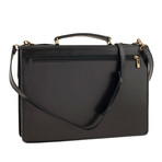 Snap Closure Briefcase // Black