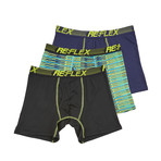 Microfiber Performance Underwear // Navy + Green + Black // Pack of 3 (S)