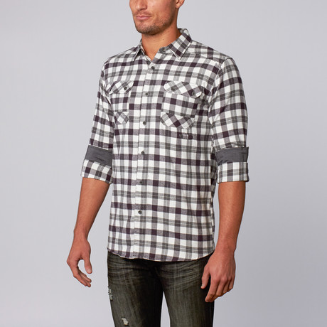 Decibel Plaid Shirt // Dark Charcoal (S)