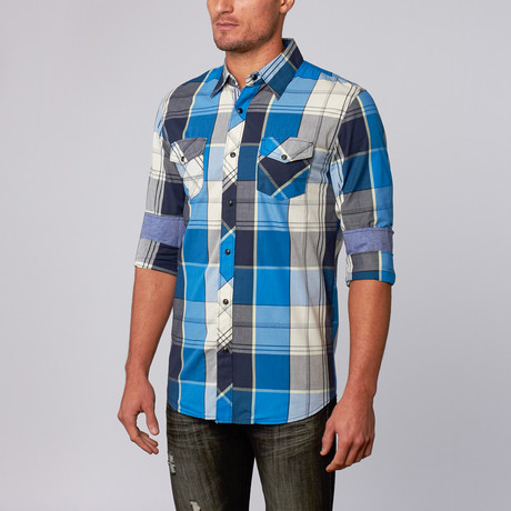 Astor Plaid Shirt // Blue (S)