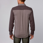 Pope Color Blocked Shirt // Dark Charcoal (M)