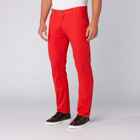 Owen Slim Straight 5-Pocket Jean // Red (29WX30L)