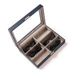 Safe Specs Sunglass Box // Black (Blue Ostrich)