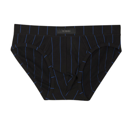 High Tech Cotton Brief // Black + Blue (S)