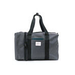 Shrine Overnight Duffel // Diamond Press (Black/Teal)