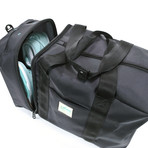 Shrine Overnight Duffel // Diamond Press (Black/Teal)