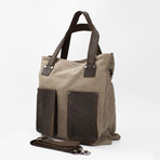 Double Pocket Tote (Khaki)