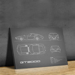 Toyota GT2000 // Grey (Print // 18"W x 24"H x .01"D)