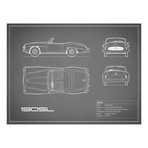 Mercedes 190 // SL // Grey (Print // 18"W x 24"H x .01"D)