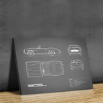 Mercedes 190 // SL // Grey (Print // 18"W x 24"H x .01"D)