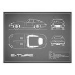 Jaguar E // Type // Grey (Print // 18"W x 24"H x .01"D)