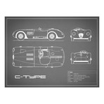 Jaguar C // Type // Grey (Print // 18"W x 24"H x .01"D)