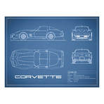 Corvette C3 // Blue (Print // 18"W x 24"H x .01"D)