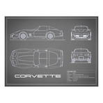 Corvette C3 // Grey (Print // 18"W x 24"H x .01"D)