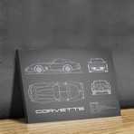 Corvette C3 // Grey (Print // 18"W x 24"H x .01"D)