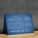 Corvette 33BHP // Blue (Print // 18"W x 24"H x .01"D)