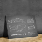 Corvette 33BHP // Grey (Print // 18"W x 24"H x .01"D)