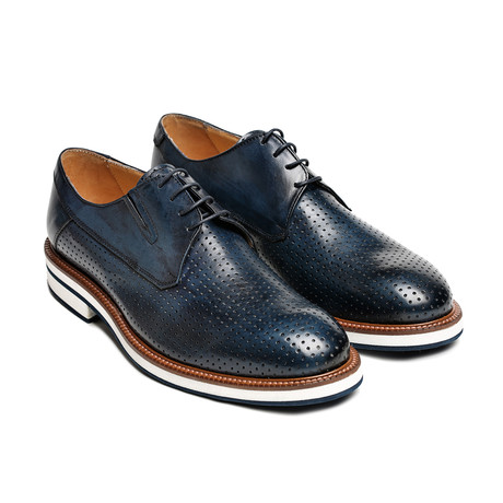 Plain Derby // Perforated Navy (Euro: 40)