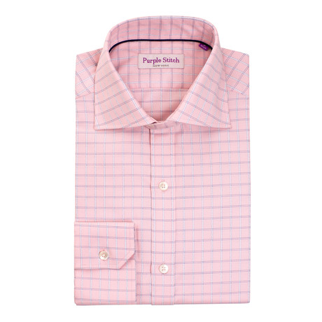 Broome Button-Up Shirt // Pink + Blue Checks (US: 15.5R)