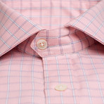 Broome Button-Up Shirt // Pink + Blue Checks (US: 16R)