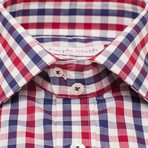 Allen Button-Up Shirt // Blue + Red + White Checks (US: 16R)