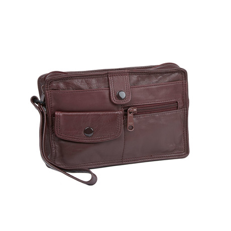Vintage Leather Carry Bag // Burgundy