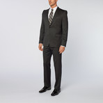 Pinstripe Texture Suit // Black (Euro: 50R)