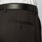 Thin Pinstripe Suit // Black (Euro: 50R)