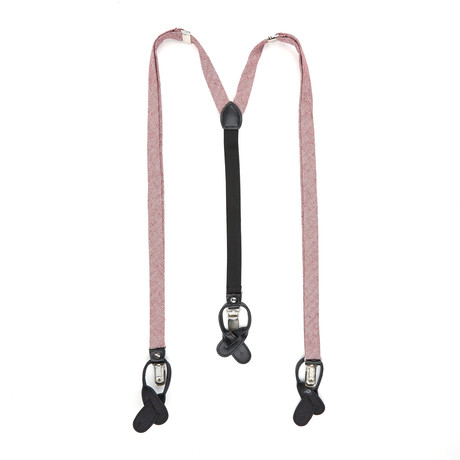 Herringbone Suspenders // Red