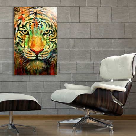 Tiger (16"W x 24"H x 1.5"D // Stretched Canvas)