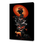 Geisha Nature (16"W x 24"H x 1.5"D // Stretched Canvas)