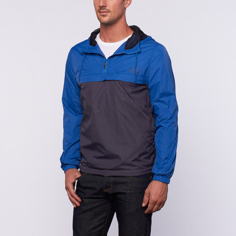 Apollo Nylon Pop Over Hood // Blue (S)