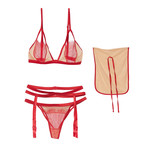 Heart's Desire 3-Pc Set + Pouch // True Red (M/L)