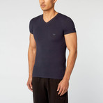 Mini Logo V-Neck Tee // Marine (XL)