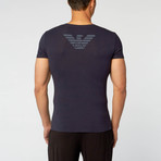 Mini Logo V-Neck Tee // Marine (XL)