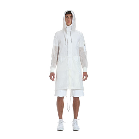 Fish-Tail Long Parka // White (S)