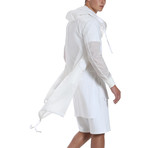 Fish-Tail Long Parka // White (S)