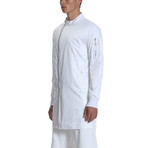 Elongated Asymmetric MA-1 Bomber Jacket // White (S)