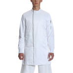 Elongated Asymmetric MA-1 Bomber Jacket // White (S)