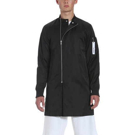 Elongated Asymmetric MA-1 Bomber Jacket // Black (S)