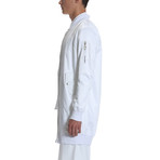 Elongated MA-1 Bomber Jacket // White (XL)