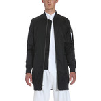 Elongated MA-1 Bomber Jacket // Black (2XL)