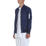 Longer MA-1 Bomber Jacket // China Blue (M)