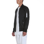 Longer MA-1 Bomber Jacket // Black (L)